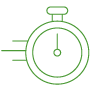grünes Stopuhr Icon