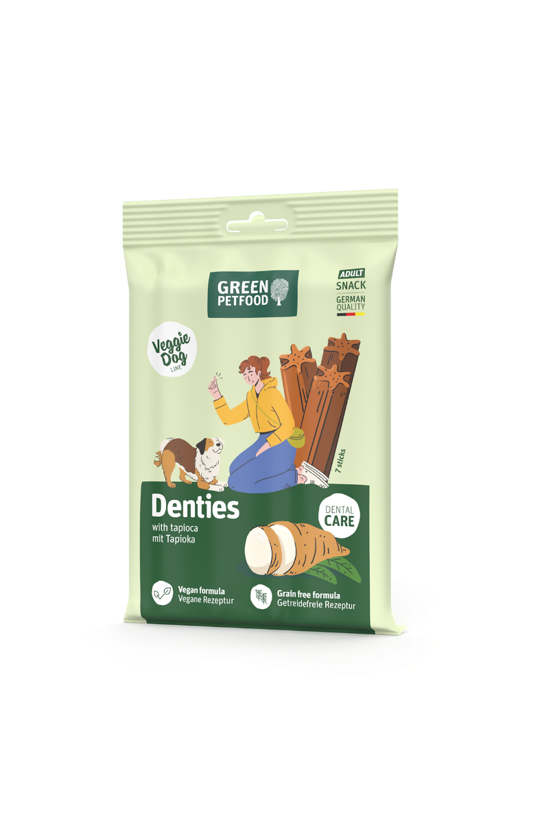 Green Petfood VeggieDog DENTIES with Topika