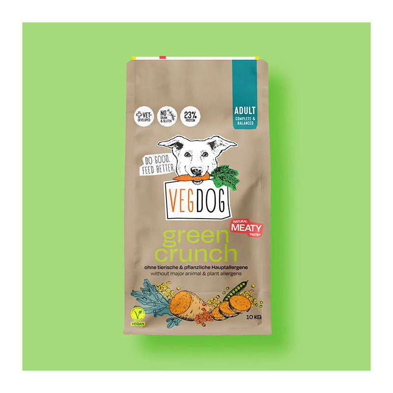 VEGDOG GREEN CRUNCH - Alleinnahrung für Hunde (NEUE VERPACKUNG)